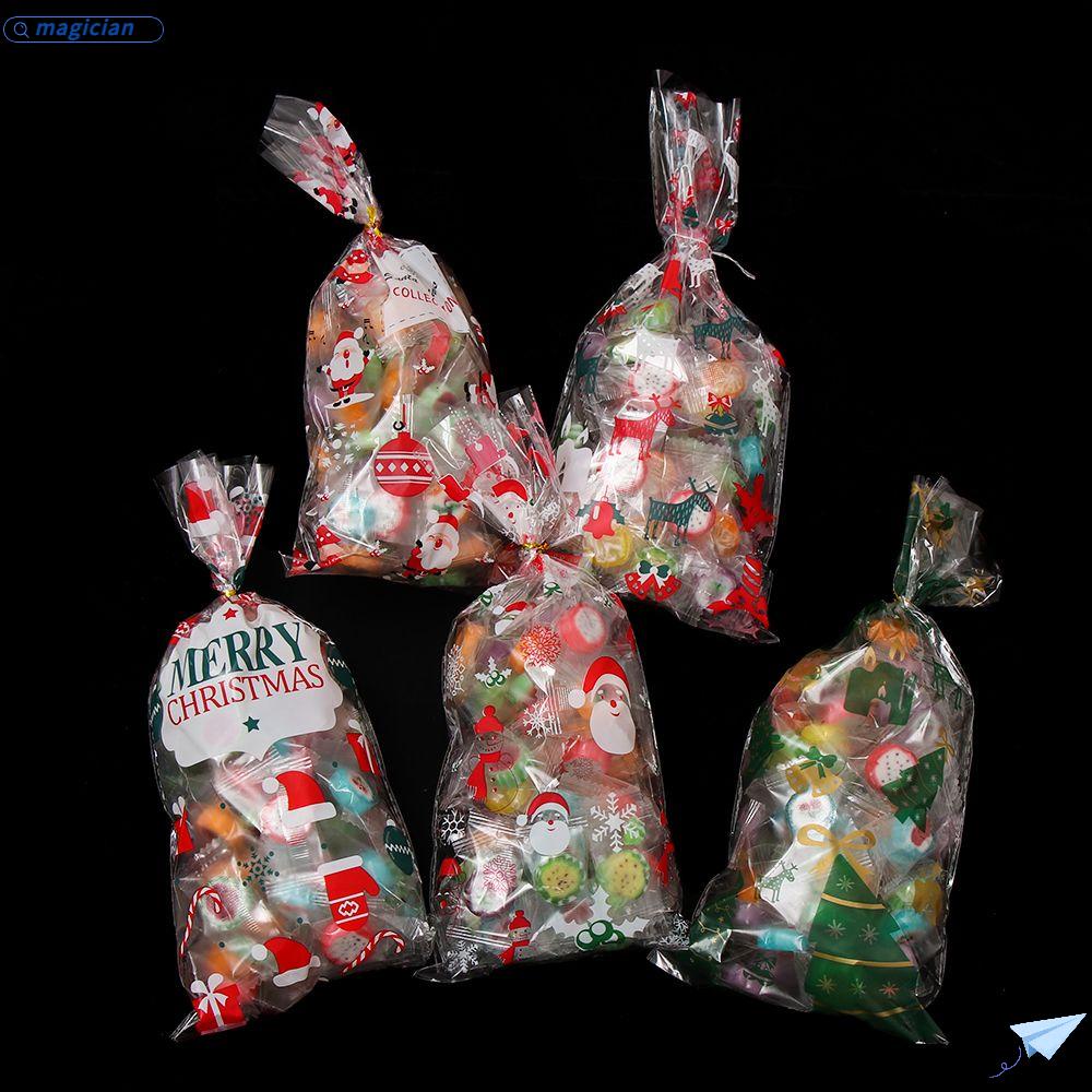 Set 50 Túi Đựng Kẹo Họa Tiết Giáng Sinh Dễ Thương