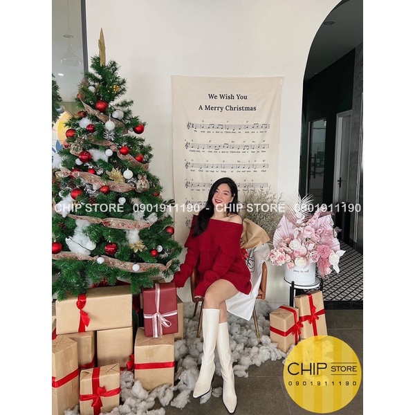 ÁO VÁY LEN BẸT VAI LÔNG THỎ CAO CẤP