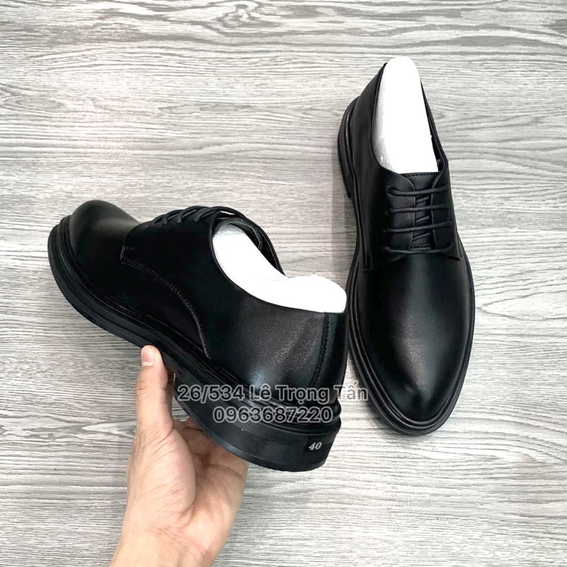 Modern derby da bò bản đế dày, giày derby classic men