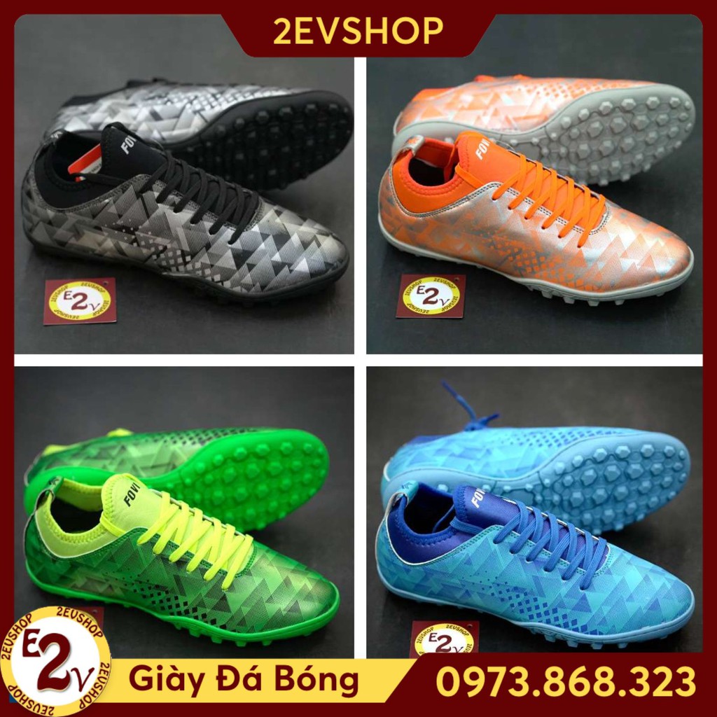 Giày đá bóng thể thao nam Fovi Debut Colorful đế mềm, giày đá banh cỏ nhân tạo rẻ đẹp - 2EVSHOP