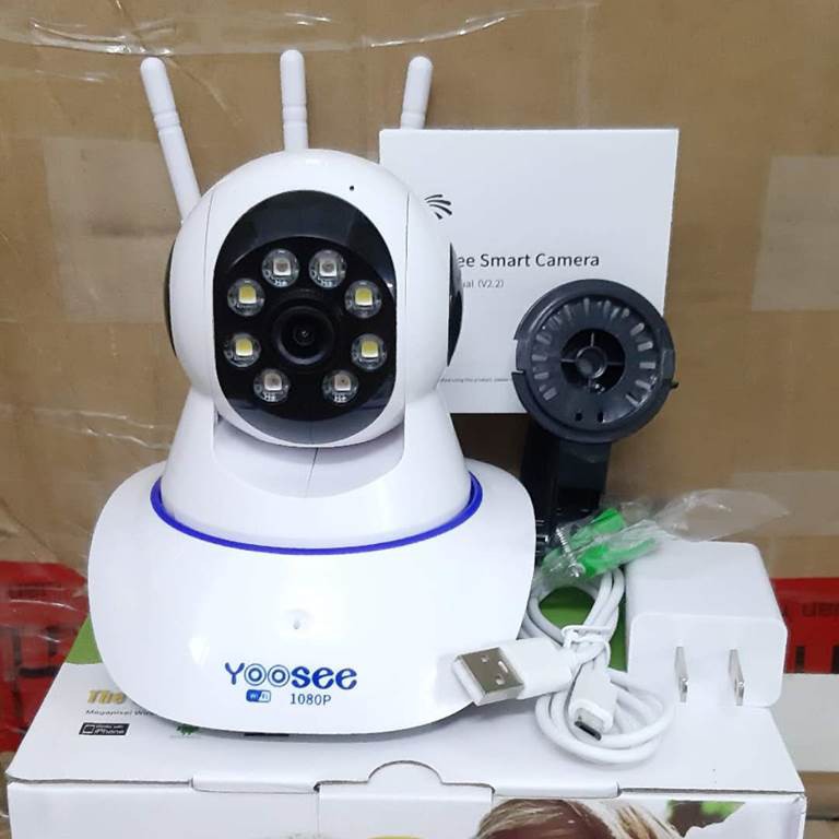 Camera wifi IP app YOOSEE 3 râu bắt sóng mạnh hình ảnh HD 1080P trong nhà quay đêm có màu | BigBuy360 - bigbuy360.vn
