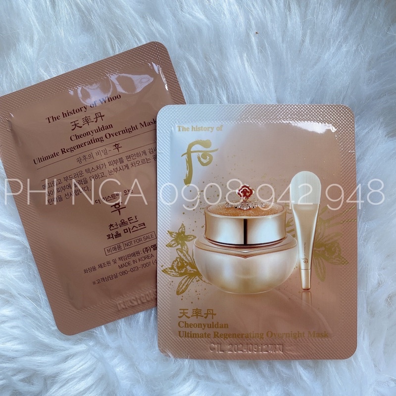 1 gói Mặt nạ ngủ tái sinh da: Cheonyuldan Ultimate Regenerating Overnight Mask