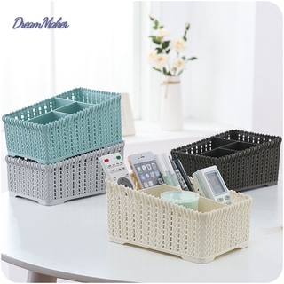 Giỏ đựng đồ trang điểm kiểu đan mây đa năng