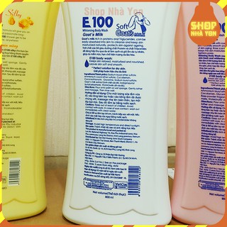 Sữa tắm E100 tinh chất sữa dê 800ml