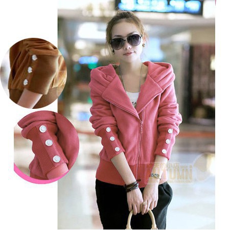 🎁 Giảm 49.9% 🎁Áo khoác thời trang tay đính nút (xanh coban, ruốc. hồng sen,, nâu, rêu) - LV099R01