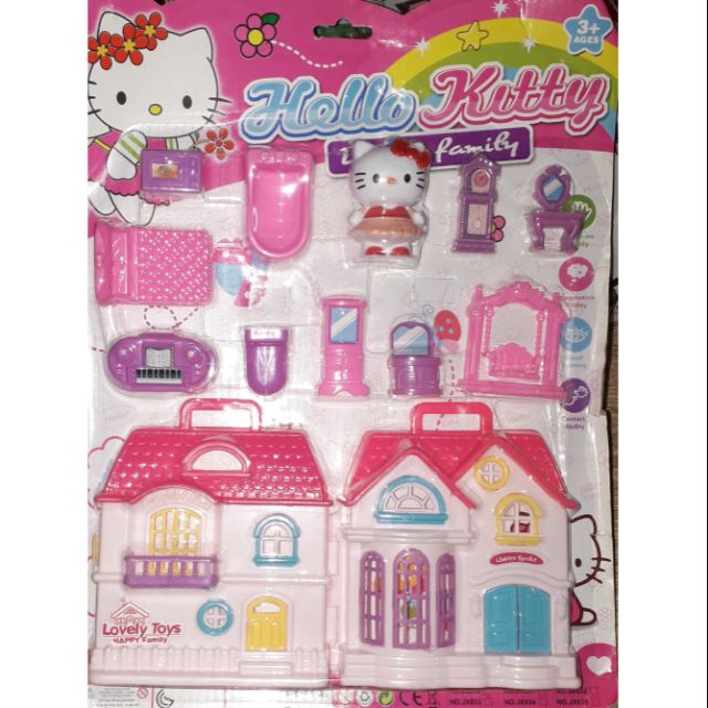 Sét Đồ chơi Nội thất Mèo Kitty bằng nhựa rất đẹp
