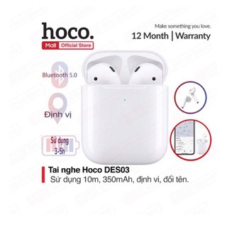 Tai nghe bluetooth hoco des03 v5.0 ,âm thanh siêu hay, định vị, đổi tên - bảo hành6 tháng