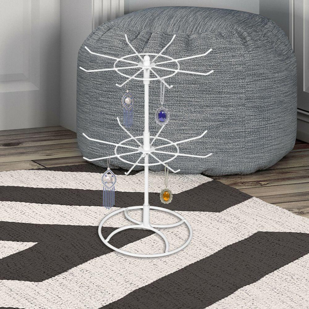 Giá Đỡ Trưng Bày Trang Sức Bằng Kim Loại Hai Tầng Phong Cách Hàn Quốc Ốp