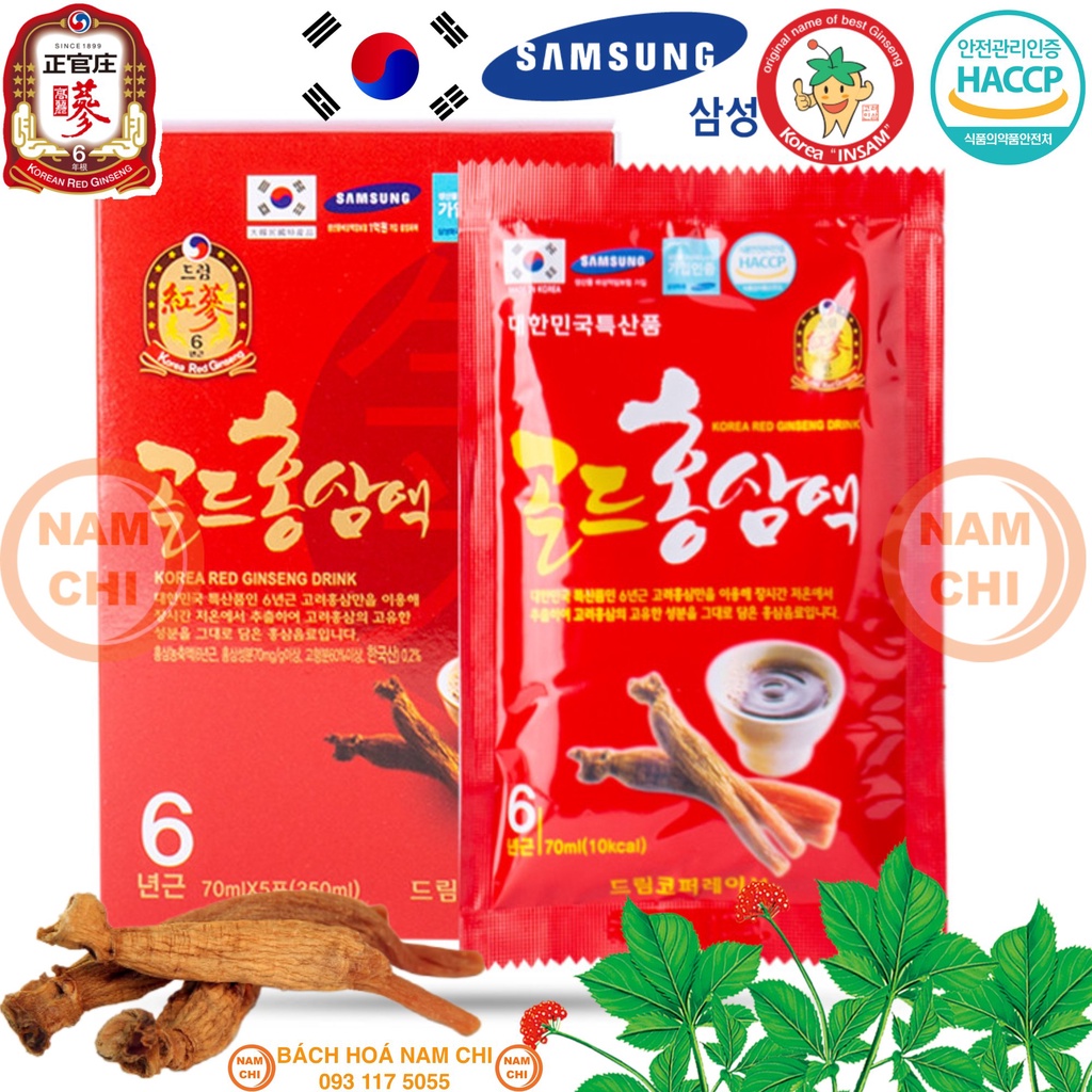 [Tách Lẻ Hộp Nhỏ 5 Túi] Nước Uống Hồng Sâm Hàn Quốc 6 Năm Tuổi Dream - Korea Red Ginseng Hanmi
