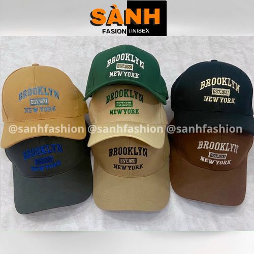 Mũ Lưỡi Trai Thêu Hình Chữ Brooklyn 1631 Nón Kết Chất Kaki Cao Cấp Thời Trang Form Unisex Nam Nữ_ SÀNH FASHION
