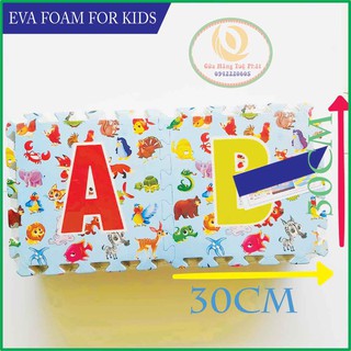 Bộ 26 Miếng Thảm Xốp Mềm Lót Sàn - Tấm Xốp Lót Sàn Cho Bé - Thảm Ghép Chữ Cái, Số Và Phép Tính (IN CAO CẤP)
