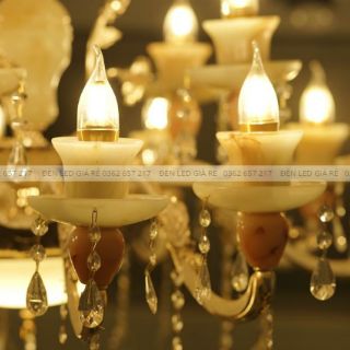 Đèn chùm pha lê 15 tay M2 + tặng bóng