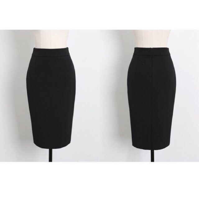 Chân váy bút chì dáng dài công sở - Lưng cạp cao - Chất Umi hàn dày dặn co dãn cực kỳ thoải mái - khoá giọt lệ sau hền | BigBuy360 - bigbuy360.vn