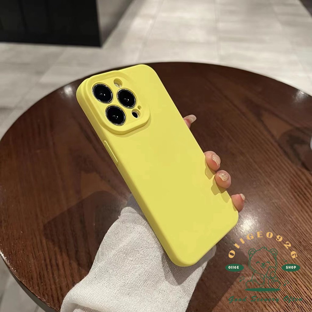 Ốp Điện Thoại TPU silicone Mềm Màu Trơn Cho Iphone 14 13 12 11 Pro Max
