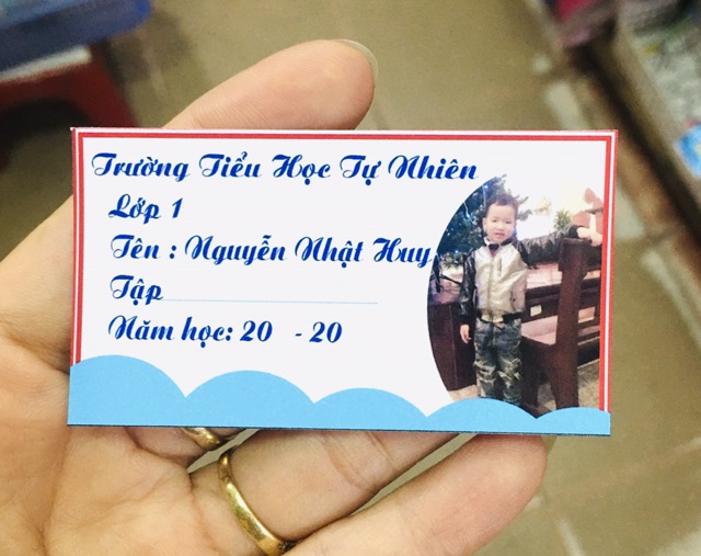 Nhãn vở in ảnh theo yêu cầu 20 cái