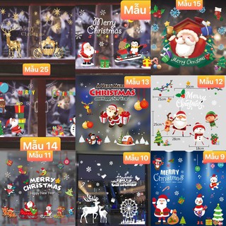 Decal noel dán kính tĩnh điện trang trí giáng sinh VP002