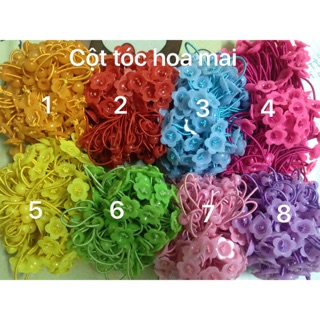 Cột tóc hoa mai - 10 cái/ 9k