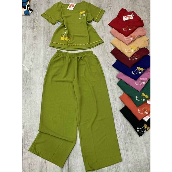 ĐỒ BỘ ỐNG RỘNG TRUNG NIÊN VẢI ĐŨI THÁI XỊN