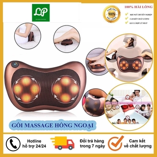 Gối Massage Cổ, Máy Massage Cổ, Lưng Hồng Ngoại 8 Bi Xoay Đổi Chiều Hàn Quốc, Bảo Hành 12 Tháng LPShop