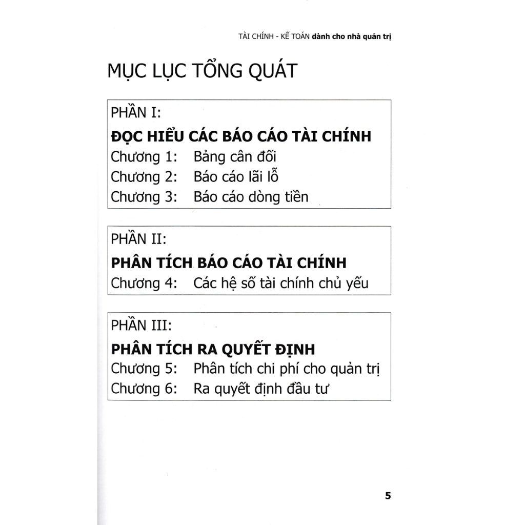 Sách - Tài Chính Kế Toán Dành Cho Nhà Quản Trị - KT
