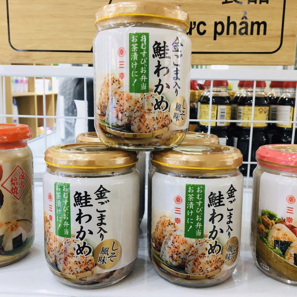 Ruốc cá hồi mix vừng và rong biển lọ 120g