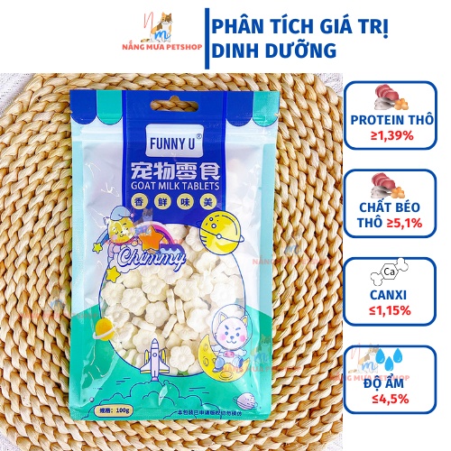 Canxi cho mèo, chó vị sữa dê cao cấp bổ sung chất dinh dưỡng cho chó mèo