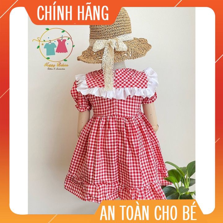 Váy trẻ em công chúa Caro kẻ hồng🍀Hàng Thiết Kế 🍀Thời trang hè 2021