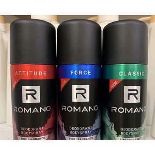 Xịt ngăn mùi toàn thân Romano 150ml