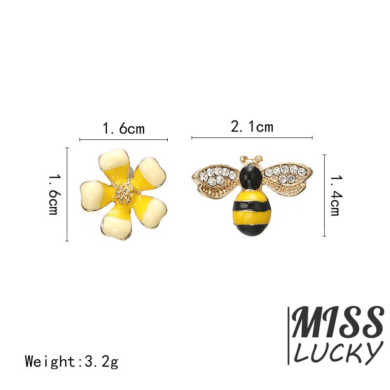 Khuyên tai nữ kiểu dáng con ong thời trang phong cách Hàn Quốc