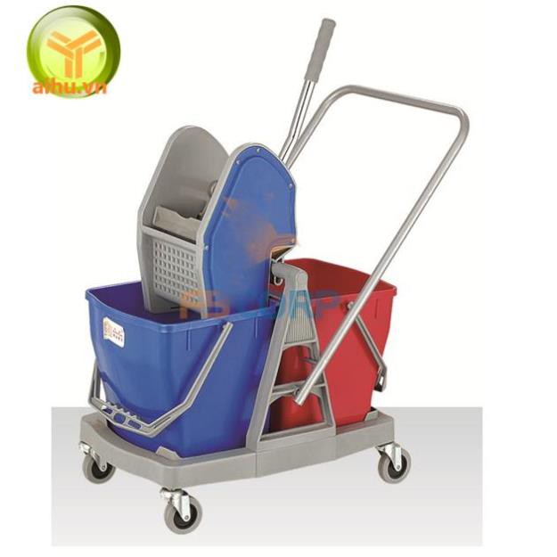 Xe đẩy vắt cây lau nhà 2 xô công nghiệp Fred 60L