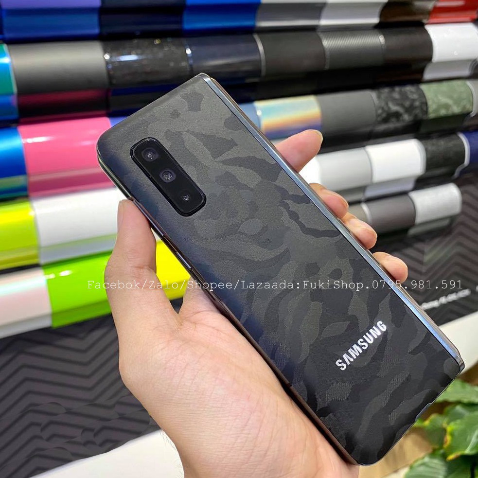 [SAMSUNG]Tấm Dán Skin FULL Viền Camo Black 3M Note8 Note9 Note10 Note10+ Note10Lite ZFlip S20 S20Ultra S20+ S10 A70