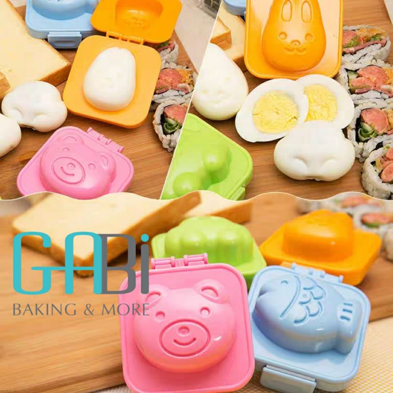 Bộ 8 khuôn bento, ép trứng, làm bánh hình thú