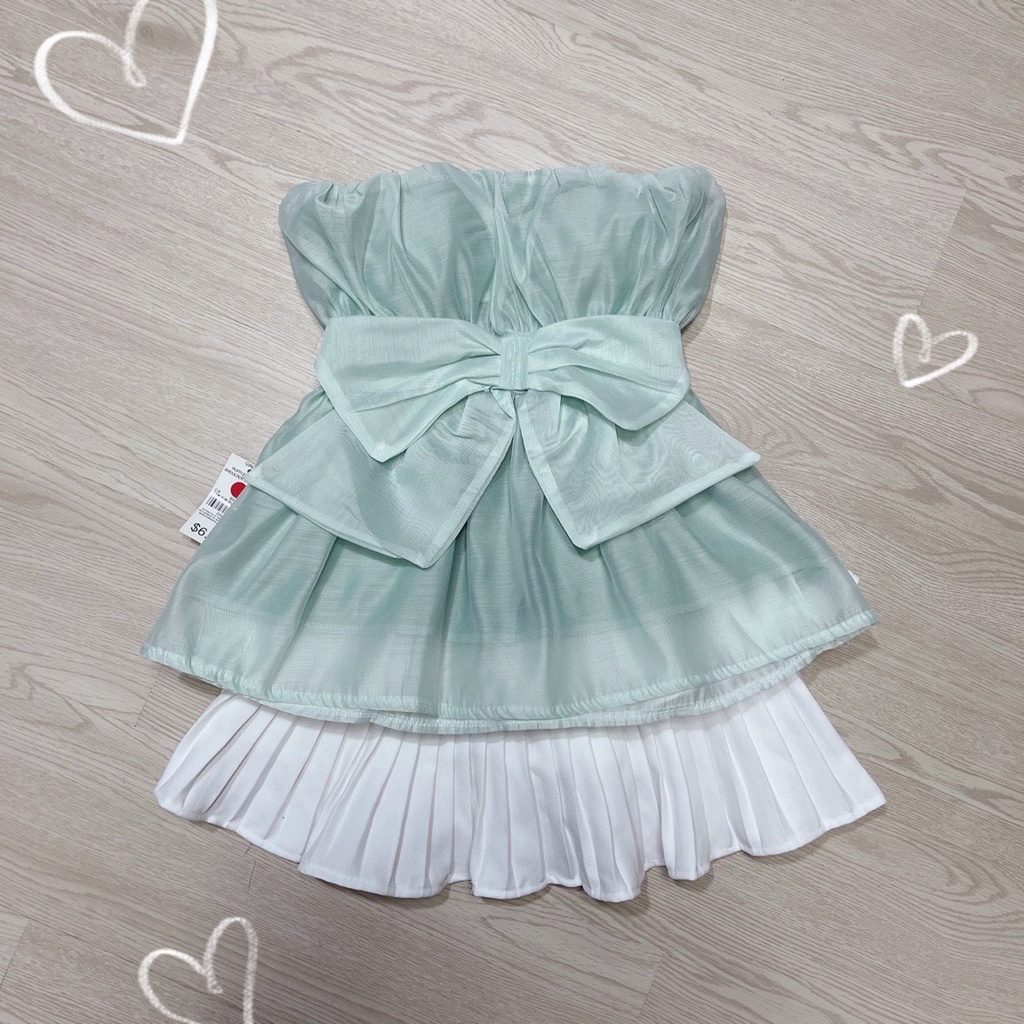 áo kiểu ống phồng nơ kiếng hot hit ảnh thật u