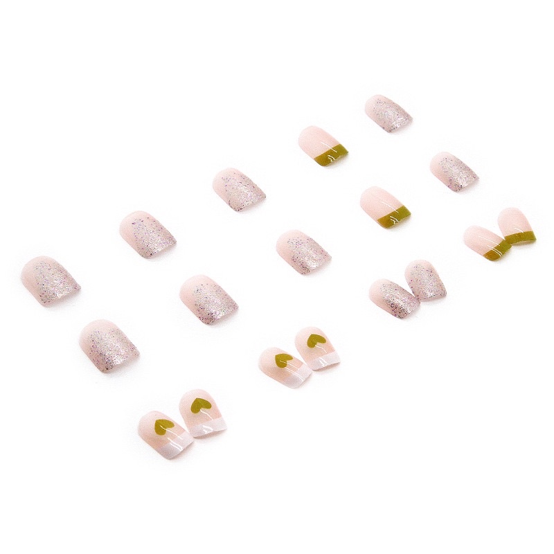 Set 24 móng giả N466 dáng móng ngắn ( Tặng kèm keo và dũa )