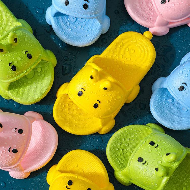 Xăng đan Unisex Mềm Thoáng Khí Không Trượt Hình Chú Ếch Dễ Thương Thời Trang Đi Biển Mùa Hè Cho Bé