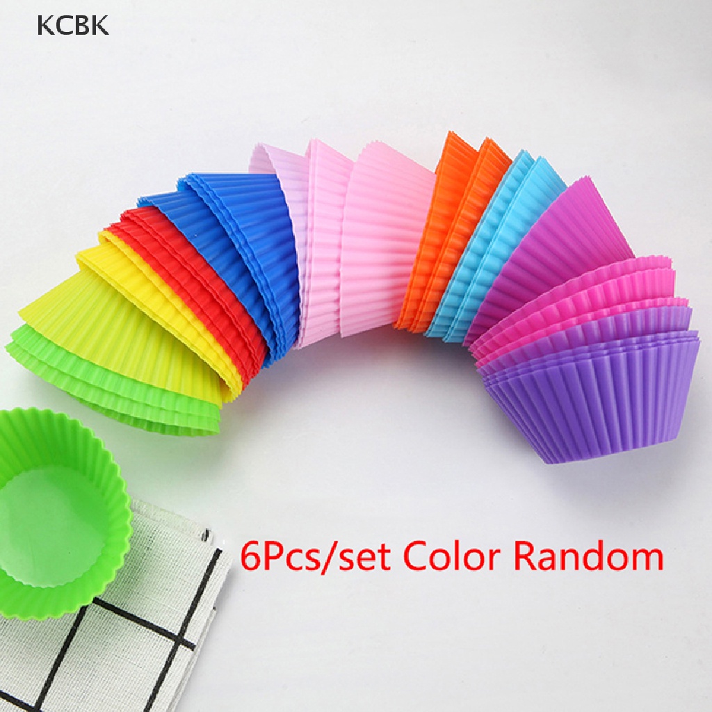 Set 6 Khuôn Silicone Làm Bánh Hình Tròn Tiện Dụng