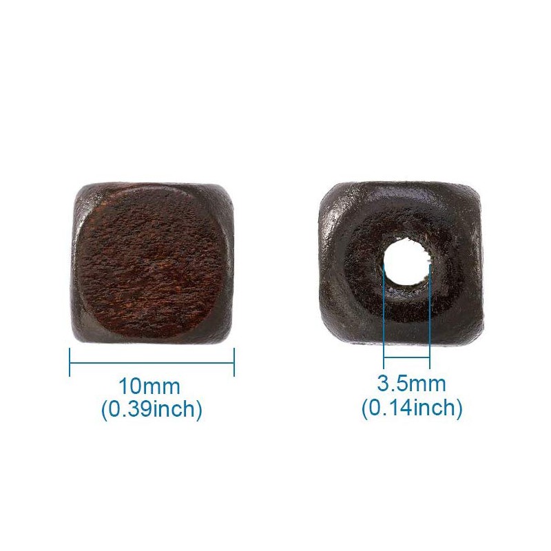 Set 50~930 Hạt Gỗ Tự Nhiên 10mm Không Chì Làm Đồ Trang Sức