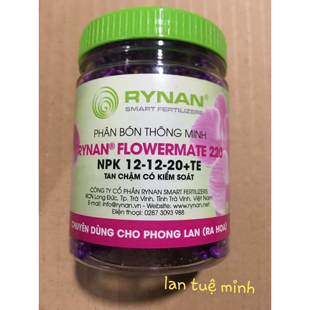 [Sỉ giá tốt] Phân Bón Thông Minh RYNAN FLOWERMATE 220 - Phân Bón Tan Chậm NPK 12-12-20+TE 150g