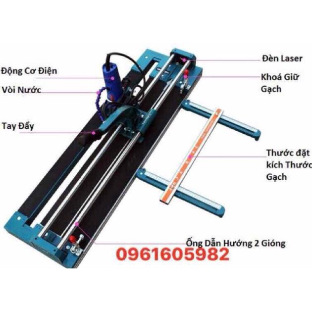 Máy cắt gạch bàn mài mòi 1M tặng kèm máy mài