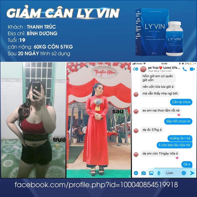 Giảm Cân LY’VIN GIẢM 3-6KG Sau 1 liệu trình ( 1 tháng ) Có tặng kèm detox | BigBuy360 - bigbuy360.vn