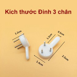 Đinh 3 chân, đinh 3 chấu, đinh đóng tường treo ảnh vật dụng tiện ích không cần khoan 9808LE