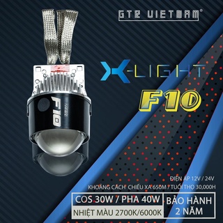 Bi gầm led Xlight F10 chính hãng, bảo hành 2 năm do GTR phân phối tại Việt Nam