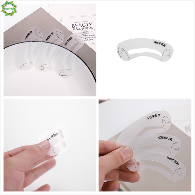 Bộ 3 Khuôn Kẻ Chân Mày Qipin Cao Cấp Tiện Dụng