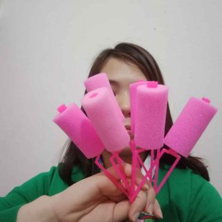 ( 1 vỉ 6 cái) Lô mút, Lô Nhựa cuốn tóc