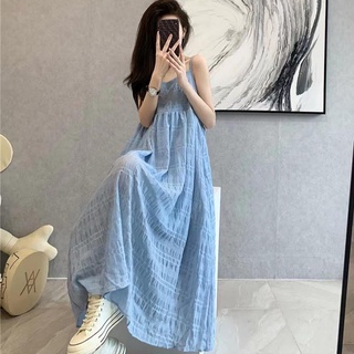 [ORDER] Đầm dây maxi dáng xoè phối nút muslim