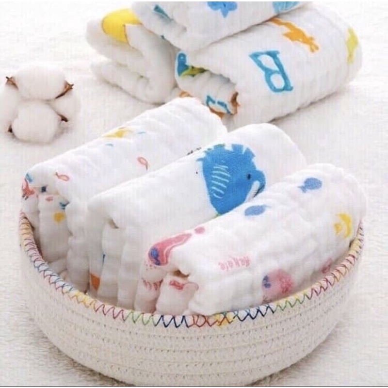 Khăn mặt xô 6 lớp cho bé trai,bé gái