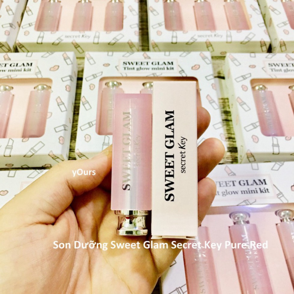 [Đại Lý Chính Thức] Son Dưỡng Có Màu Sweet Glam Tint Glow Secret Key Pure Red - Son Dưỡng Sweet Glam Màu Đỏ Cam U30