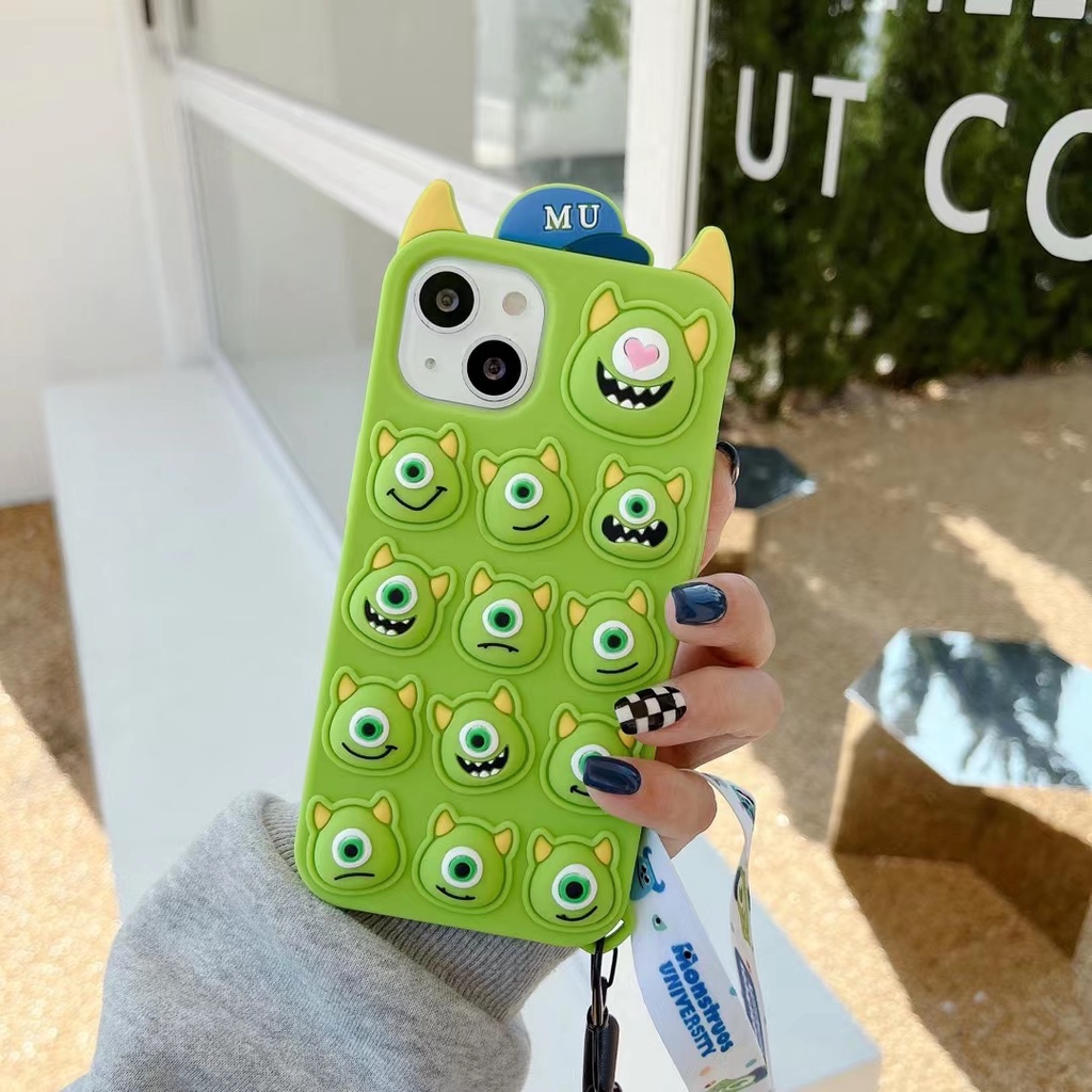 Ốp Điện Thoại Silicon Mềm Hình Mike 3D Cho Iphone 14 14 Pro Max 12 13 Pro Max 7 8 Plus X XS Plus XR 11 Pro Max