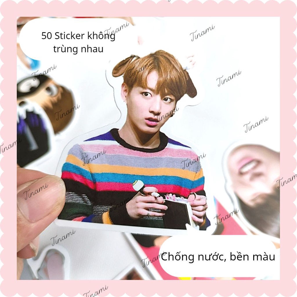 36 Sticker Idol BTS dễ thương Sticker loại to hình dán chống nước dùng làm quà sưu tầm trang trí Tinami BTS-001