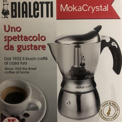 Bình mộc có thể nhìn thấy bằng kính pha lê moka moka bialetti moka nhập khẩu từ Ý